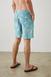 Rails Kian Swim Short in Palm Shadow Aqua