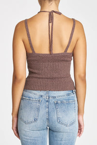 Pistola Louise Halter Two Layer Sweater Tank in Mocha - FINAL SALE