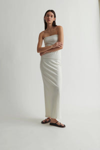 Skin Worldwide Long Luna Tube Top in Husk