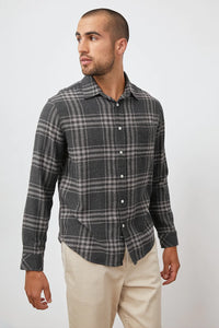 Rails Lennox Shirt in Charcoal Wraith Melange