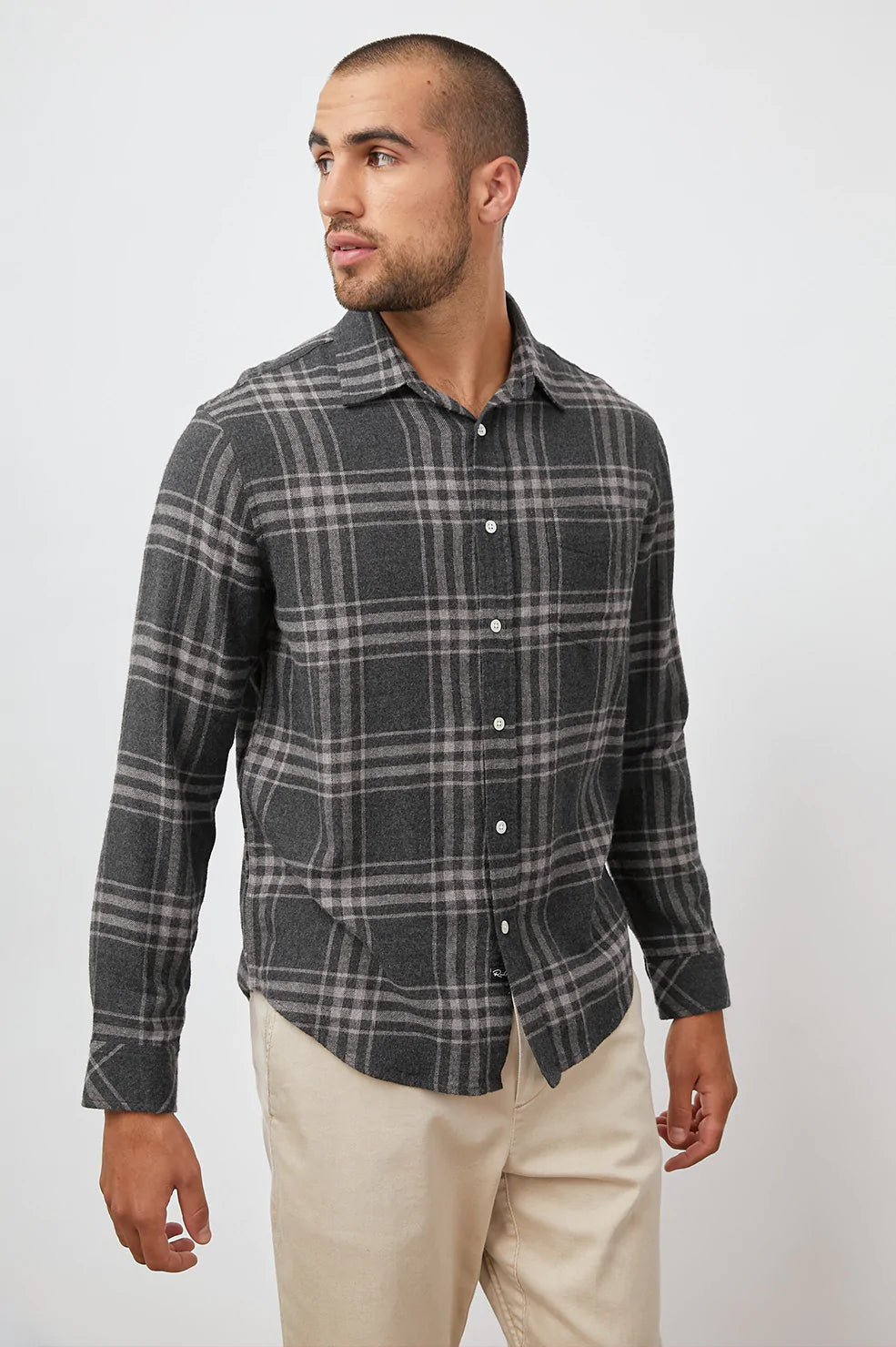 Rails Lennox Shirt in Charcoal Wraith Melange