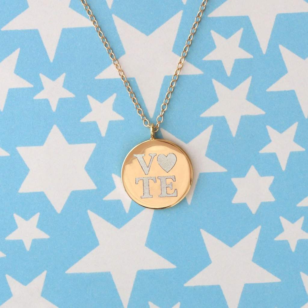 Kris Nations Vote Heart Necklace