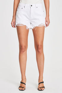 Pistola Nova High Rise Relaxed Denim Shorts in White Lightning - FINAL SALE