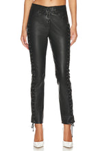 Load image into Gallery viewer, One Teaspoon Blacklight Leather Lace-up Pants in Black - FINAL SALE