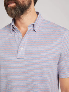 Faherty Mens Movement SS Polo - Horizontal Line Stripe - FINAL SALE