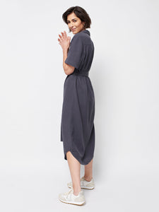 Faherty Womens Nolita Dream Cotton Dress in Washed Black - FINAL SALE
