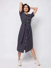 Load image into Gallery viewer, Faherty Womens Nolita Dream Cotton Dress in Washed Black - FINAL SALE