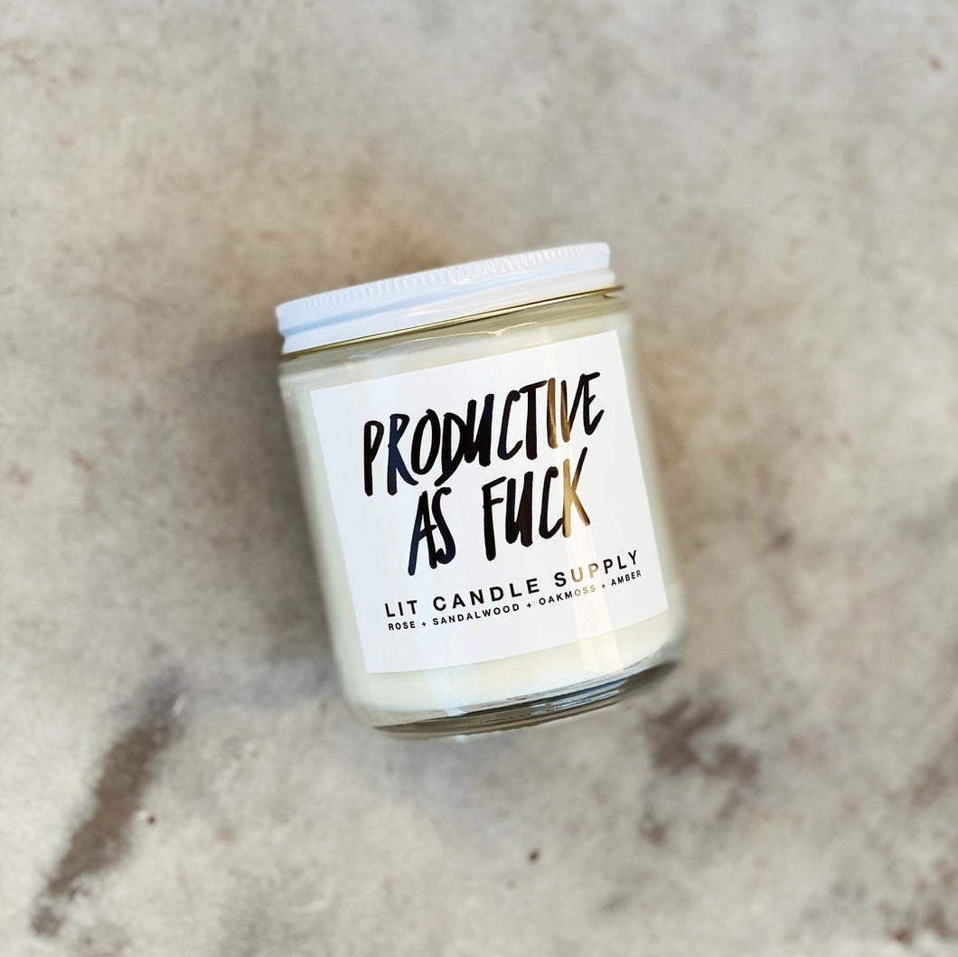 Lit Candle Supply - Productive as Fuck Candle
