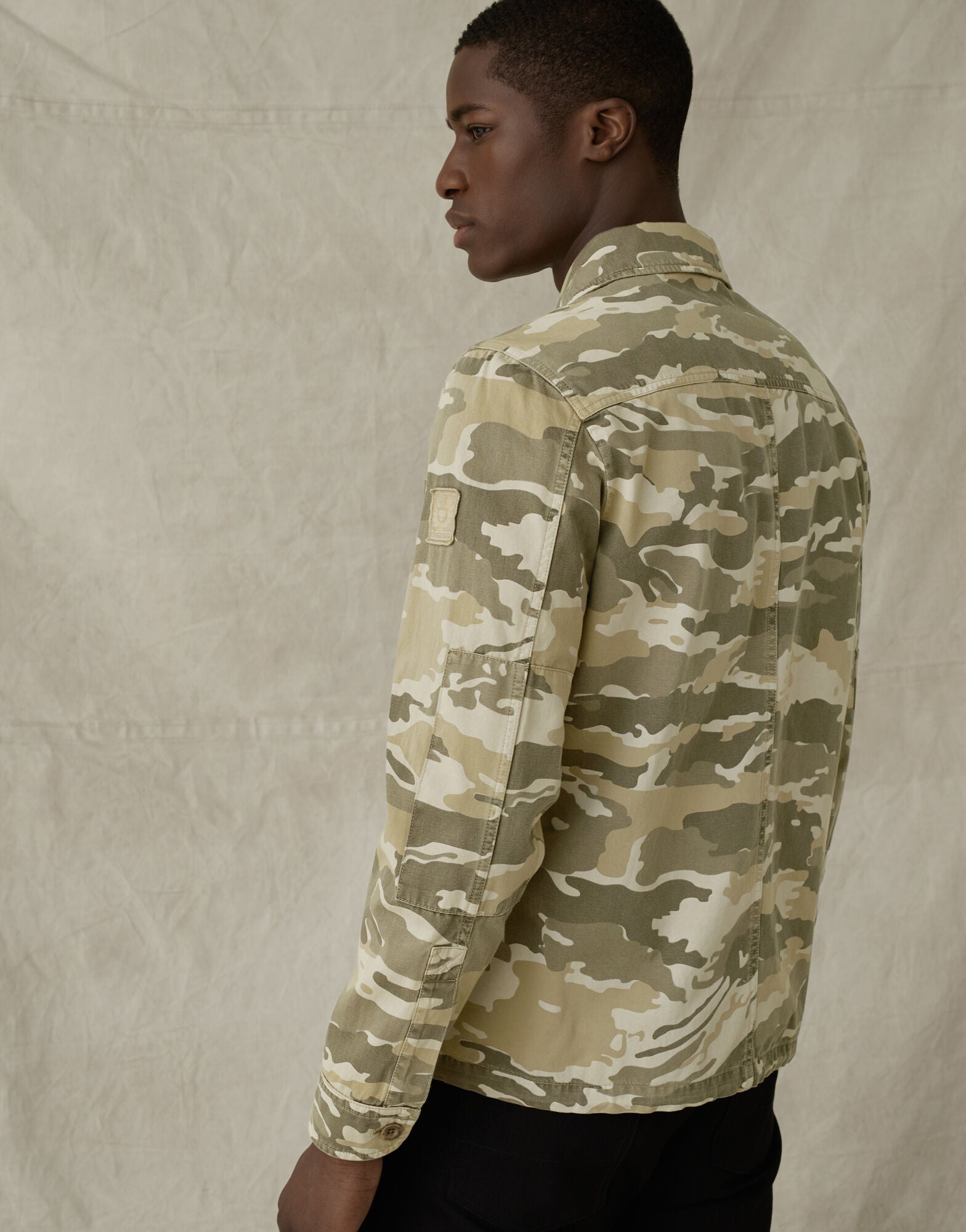 Belstaff Recon Camo Overshirt in Tarp Khaki FINAL SALE Serge Jane
