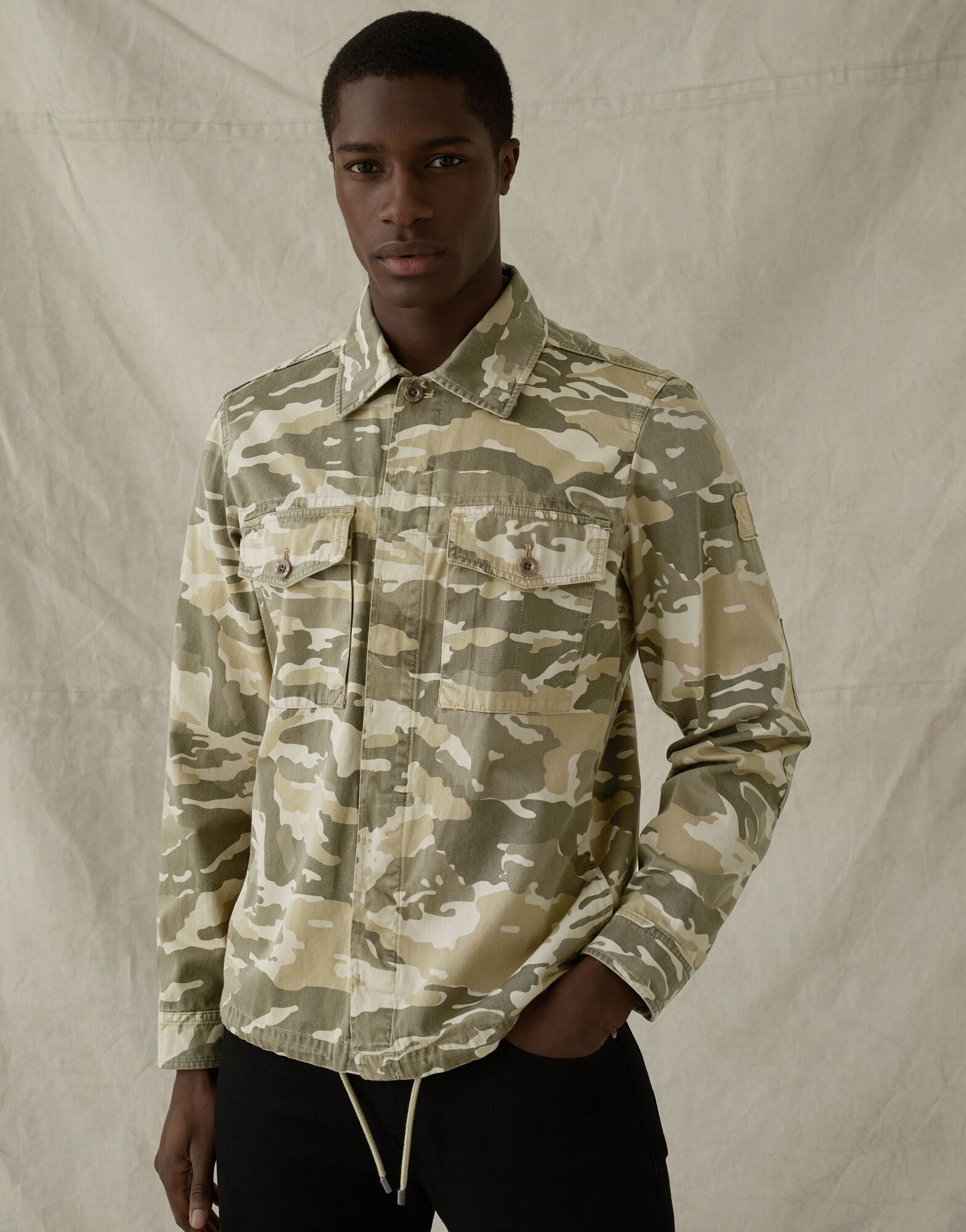 Belstaff Recon Camo Overshirt in Tarp Khaki FINAL SALE Serge Jane