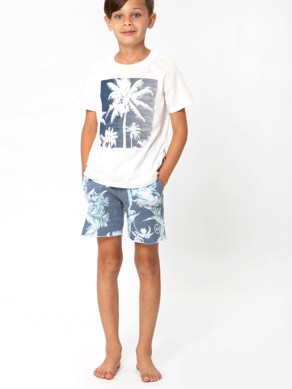 Sol Angeles Kids Aqua Floral Short - FINAL SALE