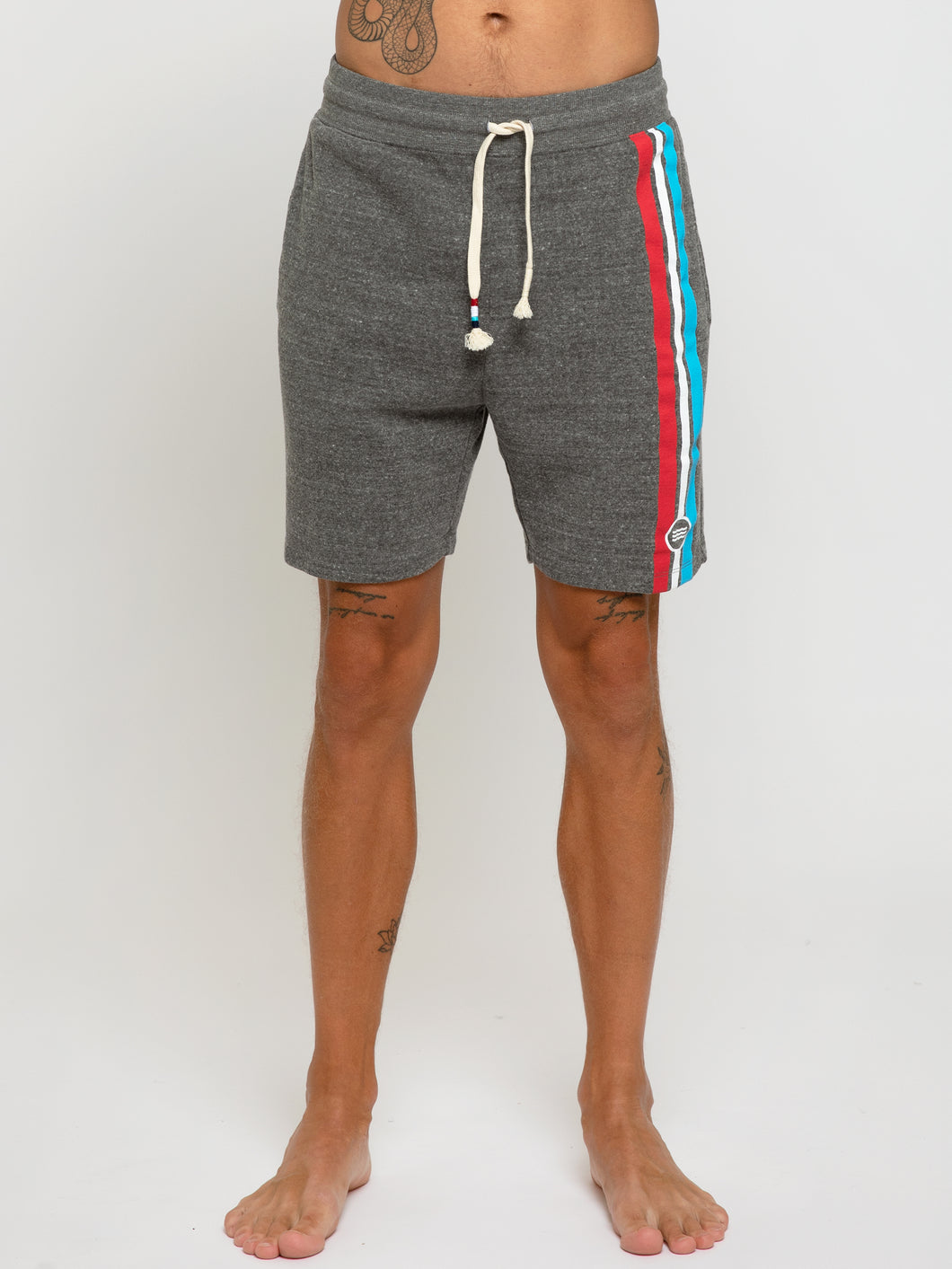 Sol Angeles Mens Stripe Short in Heather - FINAL SALE