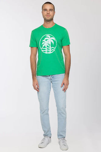 Sol Angeles Mens Palm Crew in Lime - FINAL SALE