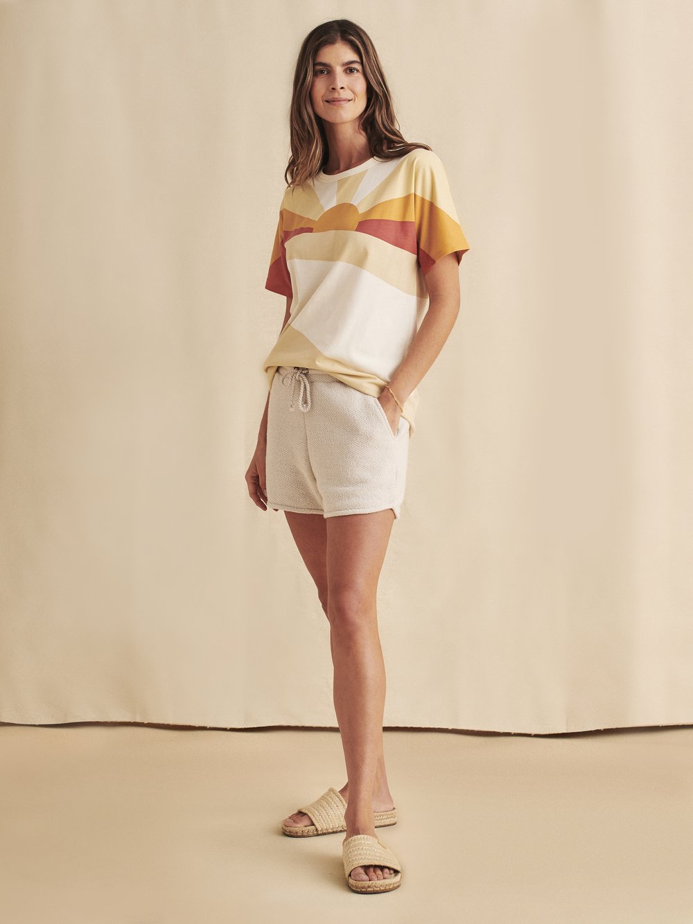 Faherty Womens Whitewater Short in Summer Sand - FINAL SALE