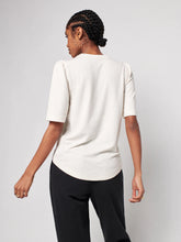 Load image into Gallery viewer, Faherty Womens Cloud Puff S/S Tee in Whisper White - FINAL SALE
