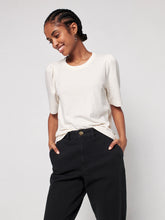 Load image into Gallery viewer, Faherty Womens Cloud Puff S/S Tee in Whisper White - FINAL SALE