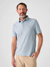 Load image into Gallery viewer, Faherty Mens Sunwashed T-Shirt Polo in Blue Breeze