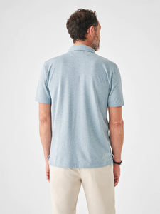 Faherty Mens Movement SS Polo in Tidal Reef Stripe