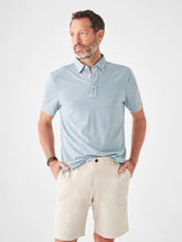 Load image into Gallery viewer, Faherty Mens Movement SS Polo in Tidal Reef Stripe