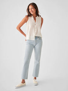 Faherty Willa Sleeveless Top in White