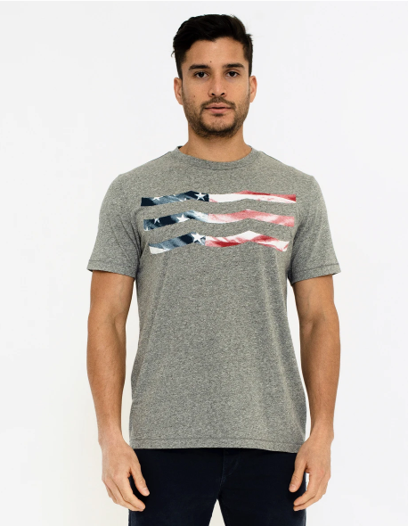 Sol Angeles Mens Freedom Waves Crew in Heather - FINAL SALE
