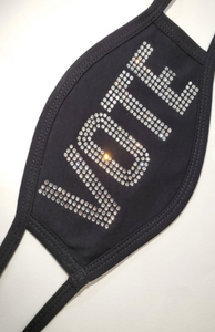 VOTE Rhinestone Cotton Mask