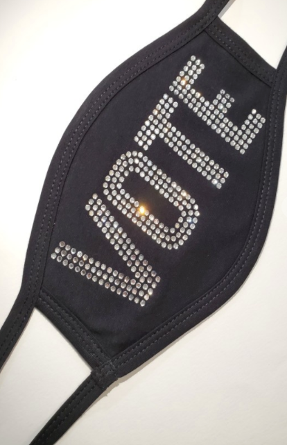 VOTE Rhinestone Cotton Mask