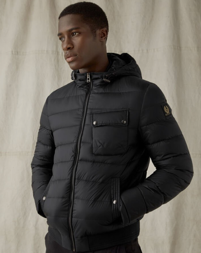 belstaff puffer jacket with hood