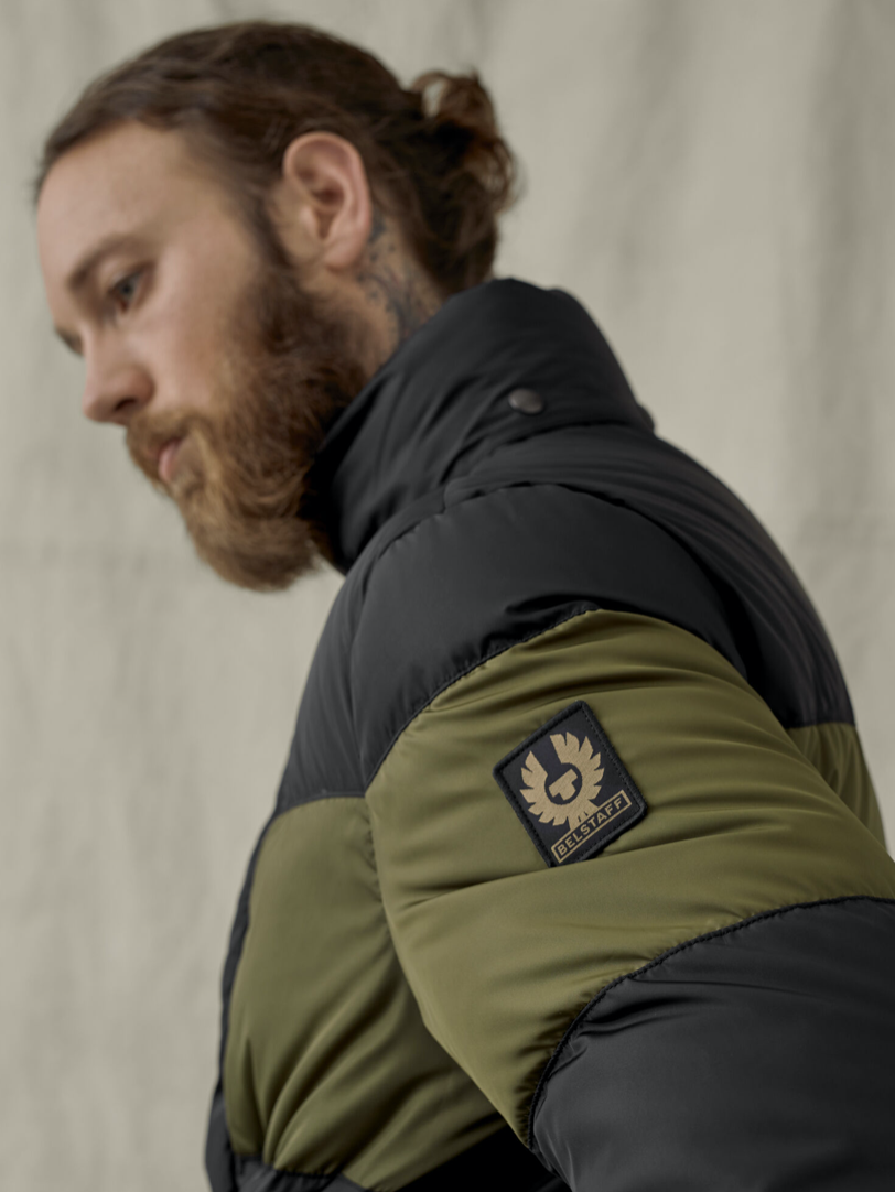 Belstaff Dome Jacket in Black/Sage Green - FINAL SALE