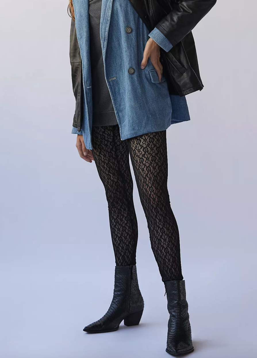 Free People Layered In Lace Legging in Black