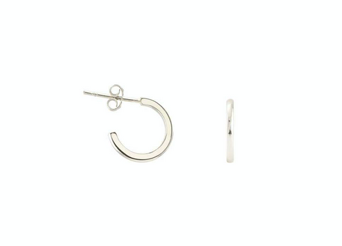 Kris Nations Classic Huggie Hoop Earrings - Sterling Silver