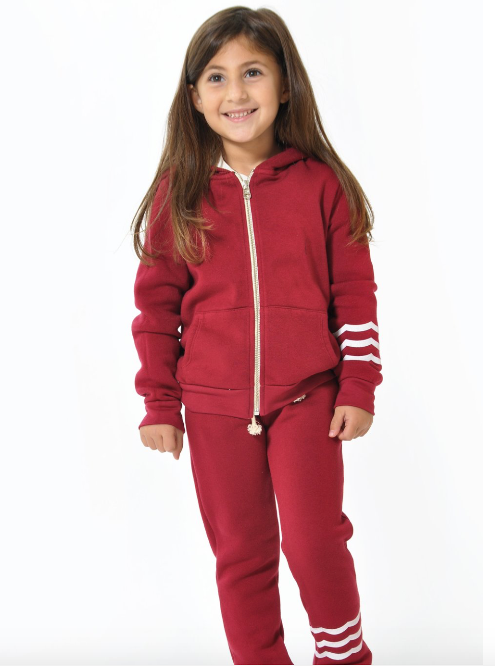 Sol Angeles Kids Waves Zip Hoodie in Cherry - FINAL SALE