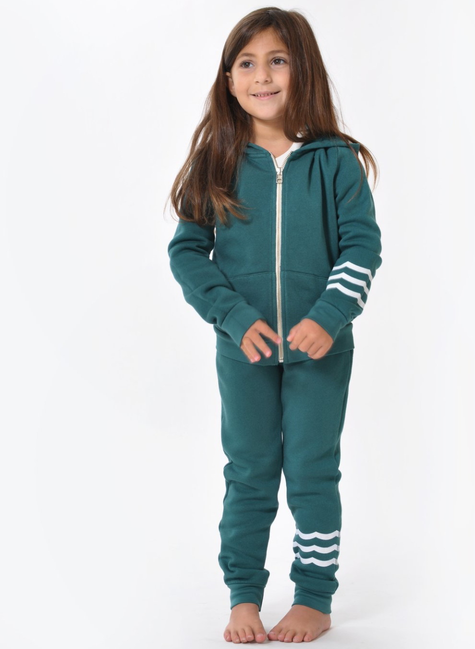 Sol Angeles Kids Waves Zip Hoodie in Glade - FINAL SALE
