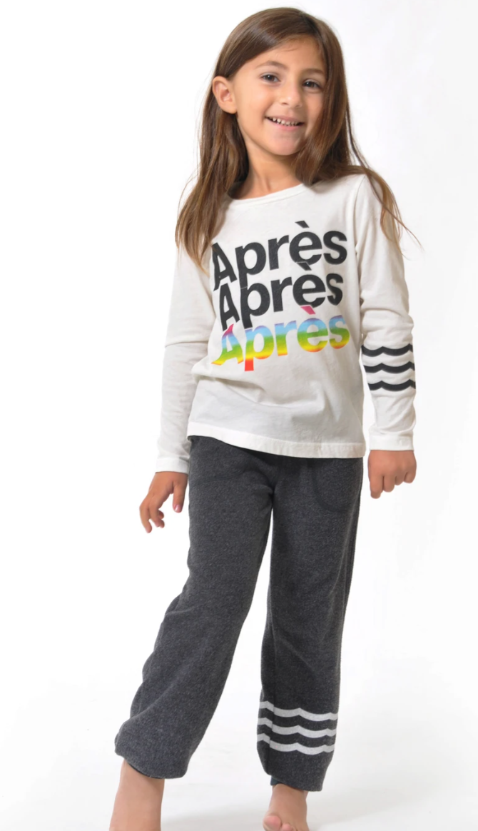 Sol Angeles Kids Apres L/S Crew in Dirty White - FINAL SALE