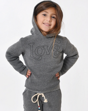 Load image into Gallery viewer, Sol Angeles Kids Love Crop Hoodie in Heather - FINAL SALE