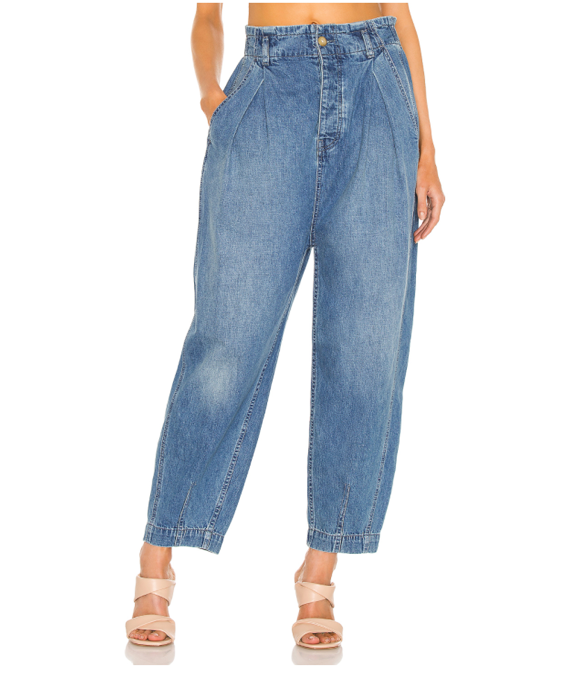 Free People Sawyer Pull on BF Jean in Spruce Blue - FINAL SALE