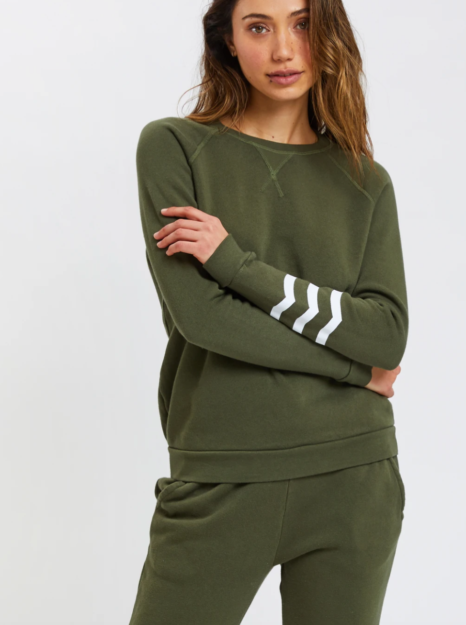 Sol Angeles Waves Essential Coastal Pullover in Olive - FINAL SALE