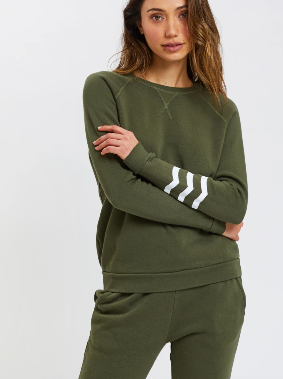 Sol Angeles Waves Essential Coastal Pullover in Olive