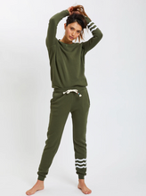 Load image into Gallery viewer, Sol Angeles Waves Essential Coastal Pullover in Olive