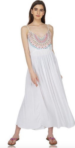 America & Beyond Ivory Hawaiian Spaghetti Dress - FINAL SALE