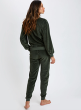 Load image into Gallery viewer, Sol Angeles Velour Jogger in Olive - FINAL SALE