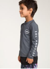 Sol Angeles Kids Waves L/S Rashguard Carbon