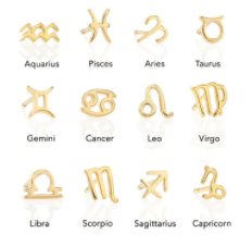 Kris Nations Zodiac Symbol Stud Earrings