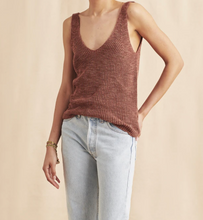 Load image into Gallery viewer, Faherty Womens Out East Sweater Tank in Russet - FINAL SALE