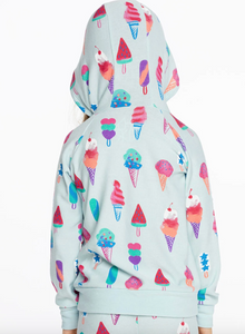 Chaser Kids Popsicle Dream Zip Up Hoodie in Aqua - FINAL SALE
