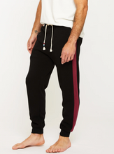 Load image into Gallery viewer, Sol Angeles Mens Colorblock Panel Jogger in Black/Maroon - FINAL SALE