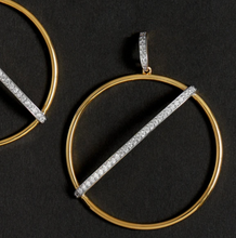 Load image into Gallery viewer, FREIDA ROTHMAN Radiance Pave Bar Front Hoop