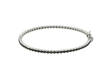 Load image into Gallery viewer, FREIDA ROTHMAN Signature Bezel Pave Hinge Bangle - Silver &amp; Black