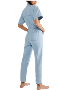 Free People Marci Coverall in Clear Skies