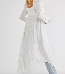 Free People Luna Maxi Top in Painted White - FINAL SALE
